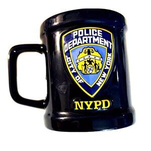 NYPD Nay Blue Yellow New York City Coffee Mug